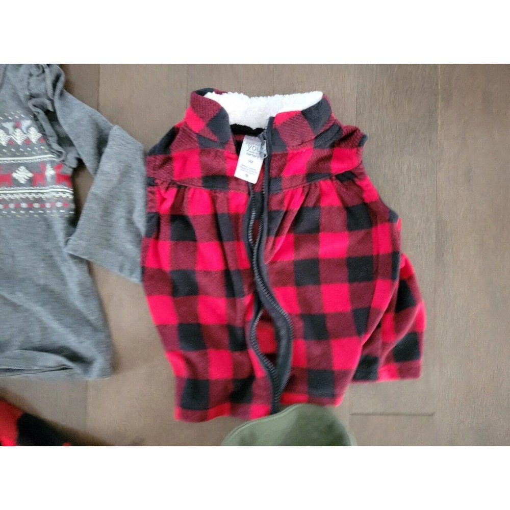 Baby Girl Clothes LOT Bundle Carters 6-12 Month Christmas Xmas Outfits Vest - Picture 4 of 11